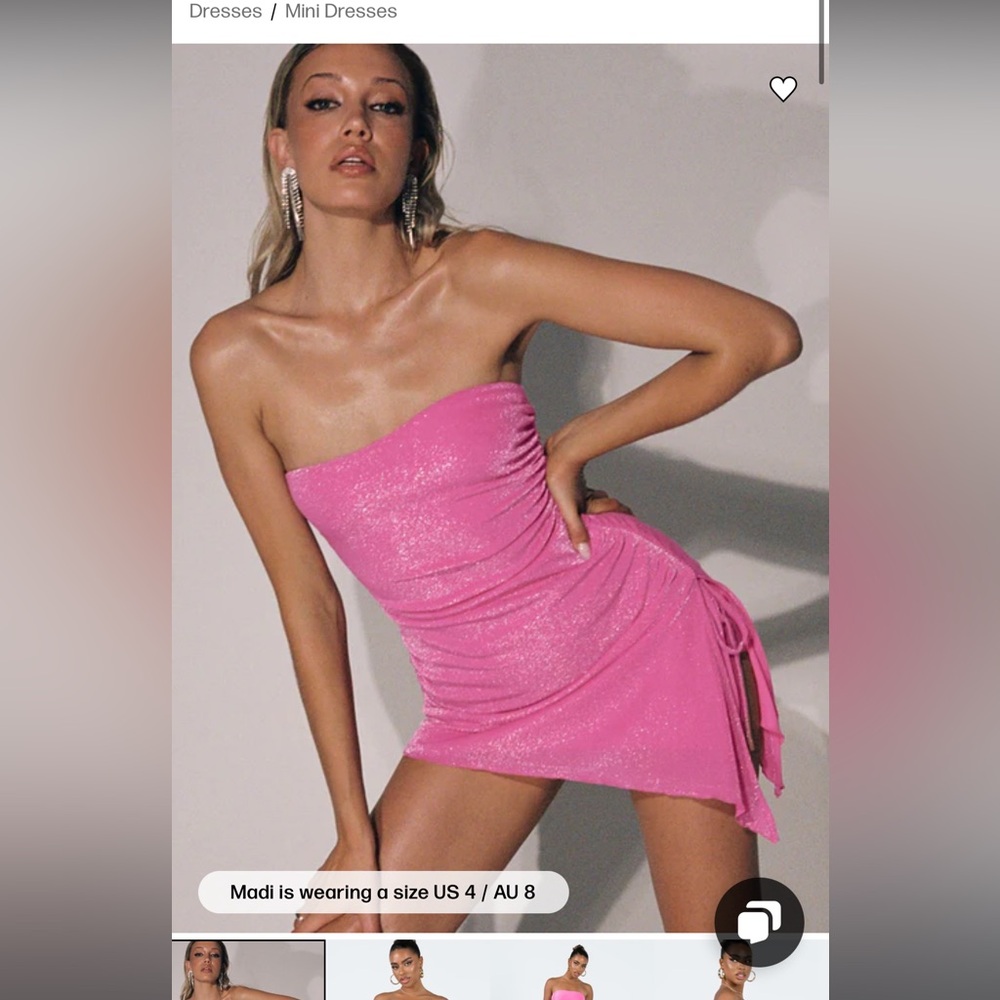 Donelli Mini Dress Pink Lower impact- Princess Polly